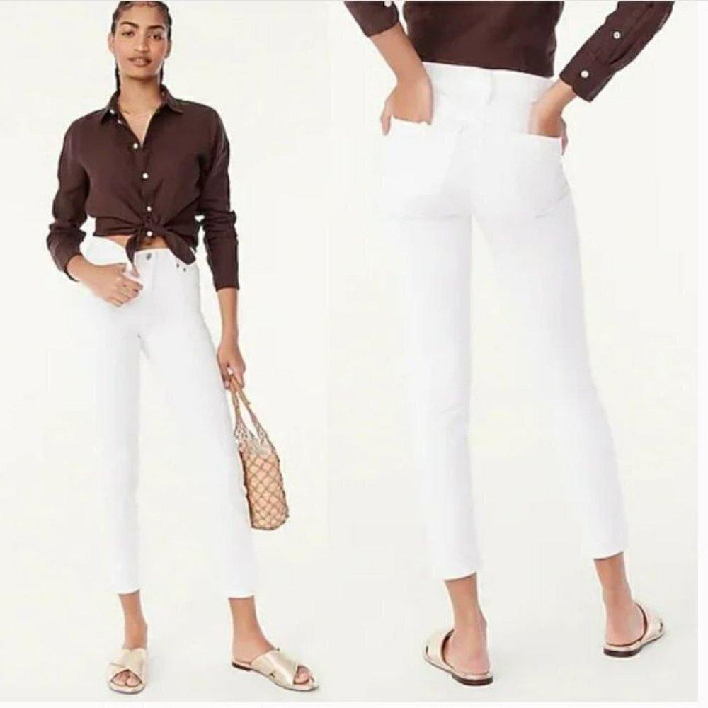 NWT - J. Crew 9" mid-rise toothpick jean in white